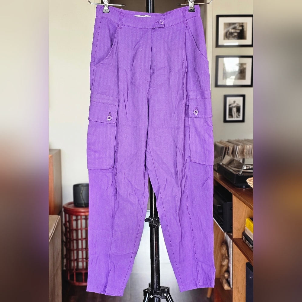 SHADES OF GREY BY MICAH COHEN Purple Cargo Pants